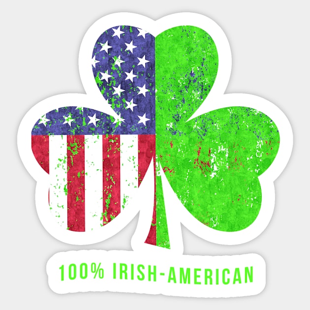 Irish American Shamrock Saint Patrick's Day Sticker by AntiqueImages